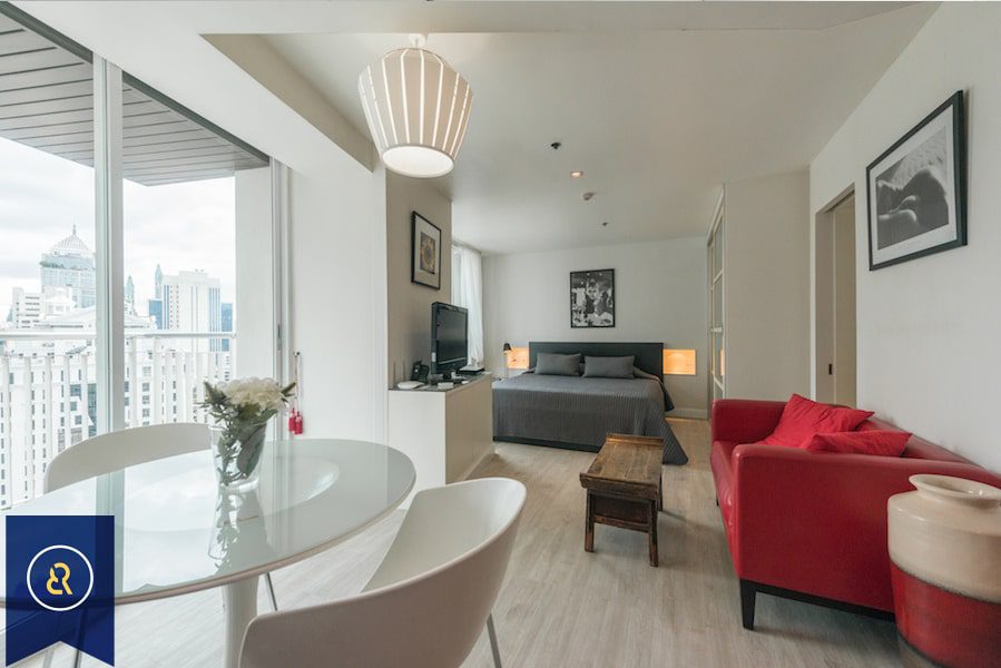 Modern-Studio-Condo-for-Rent-in-Chidlom-open-floor