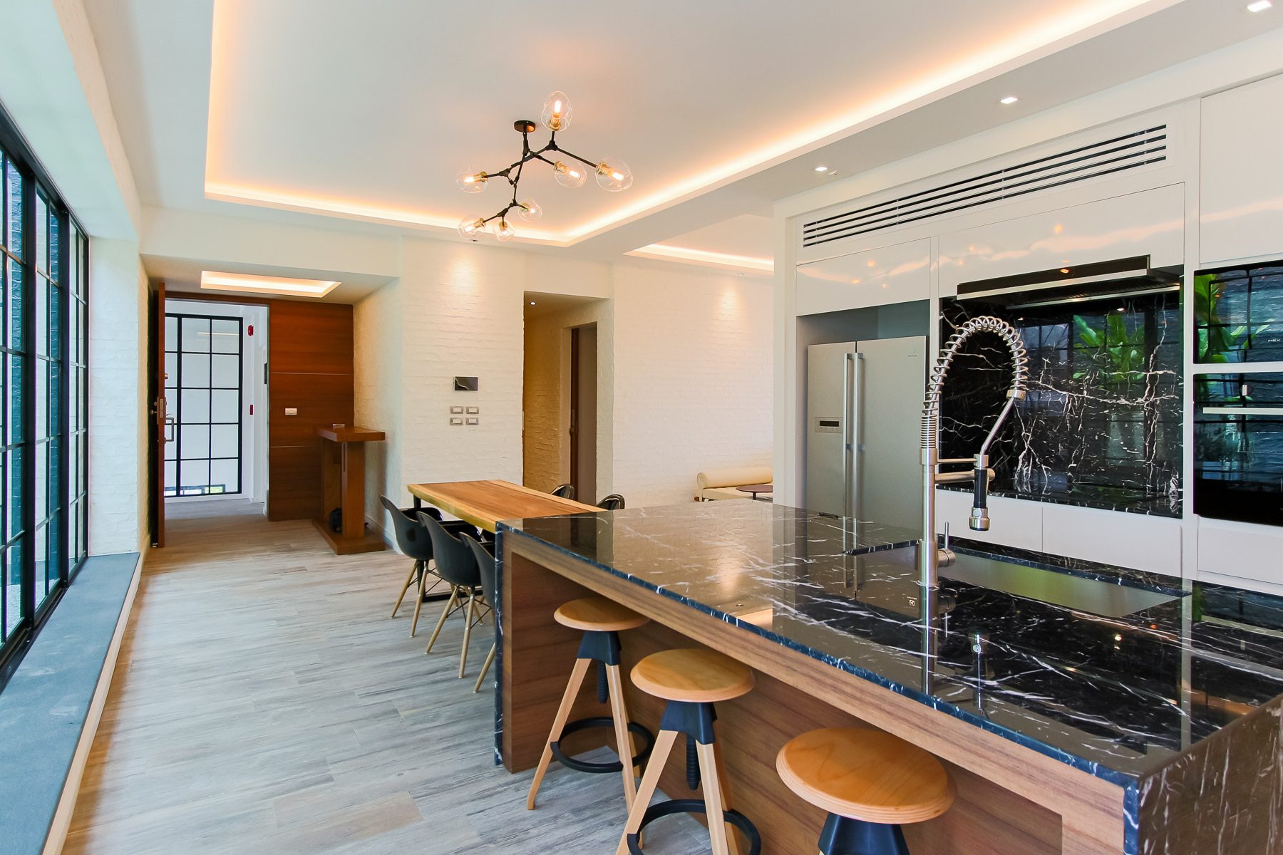 Tranquil & Lofty Two Bedroom Condo with Private Garden for Rent in Ekkamai