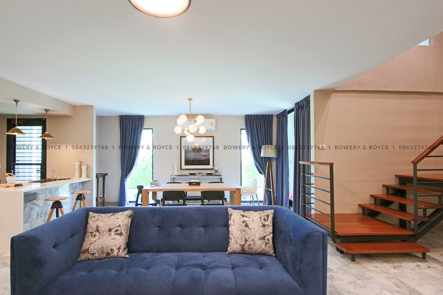 Modern Three Bedroom Duplex with Private Garden for Rent in Phrom Phong