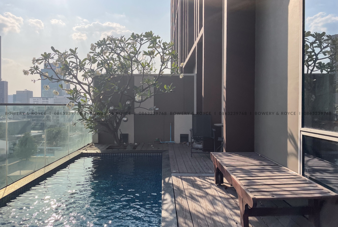 Modern Pet Friendly Two Bedroom Duplex with Private Pool Condo for Rent in Thong Lor