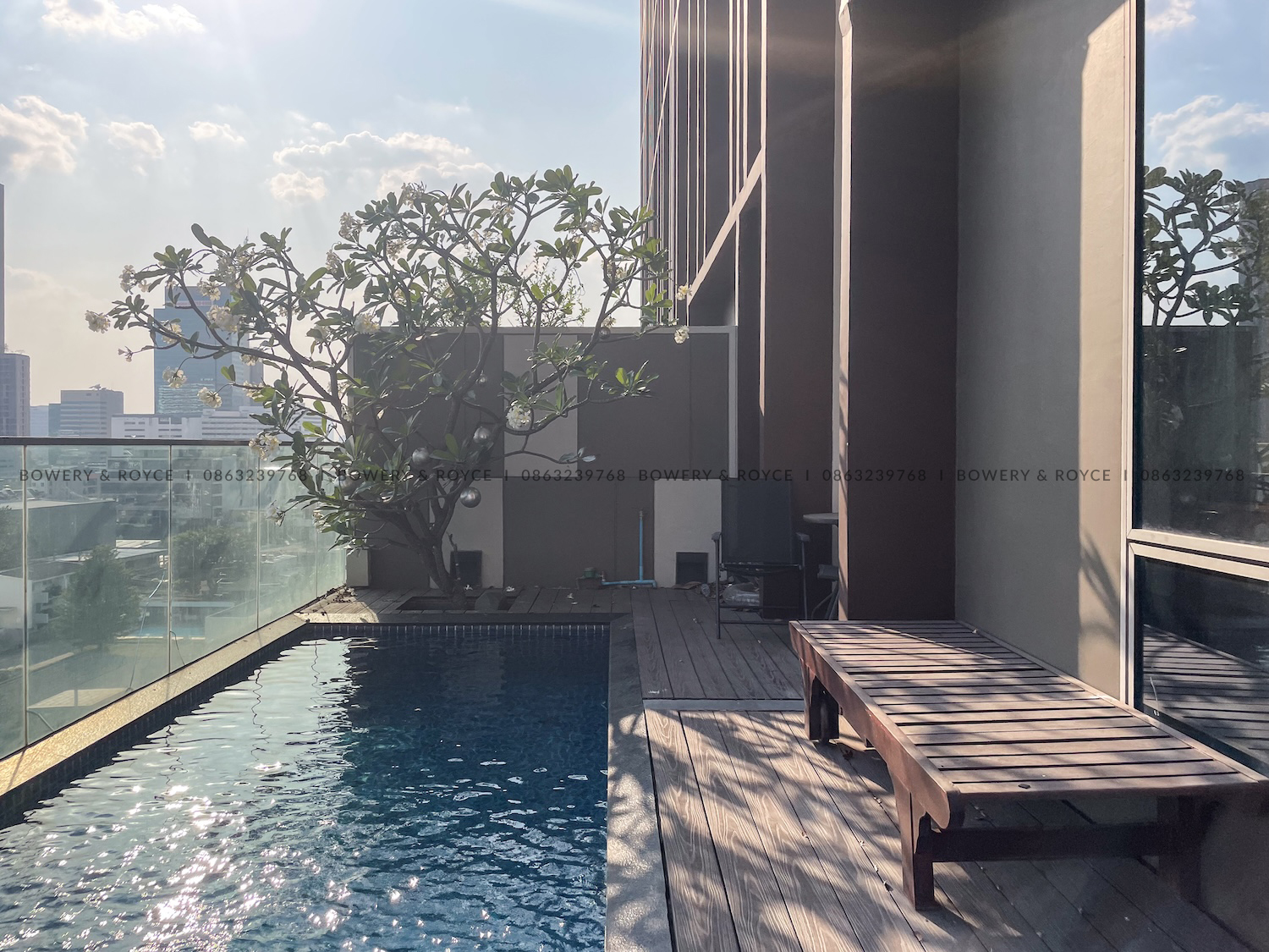 Modern Pet Friendly Two Bedroom Duplex with Private Pool Condo for Rent in Thong Lor