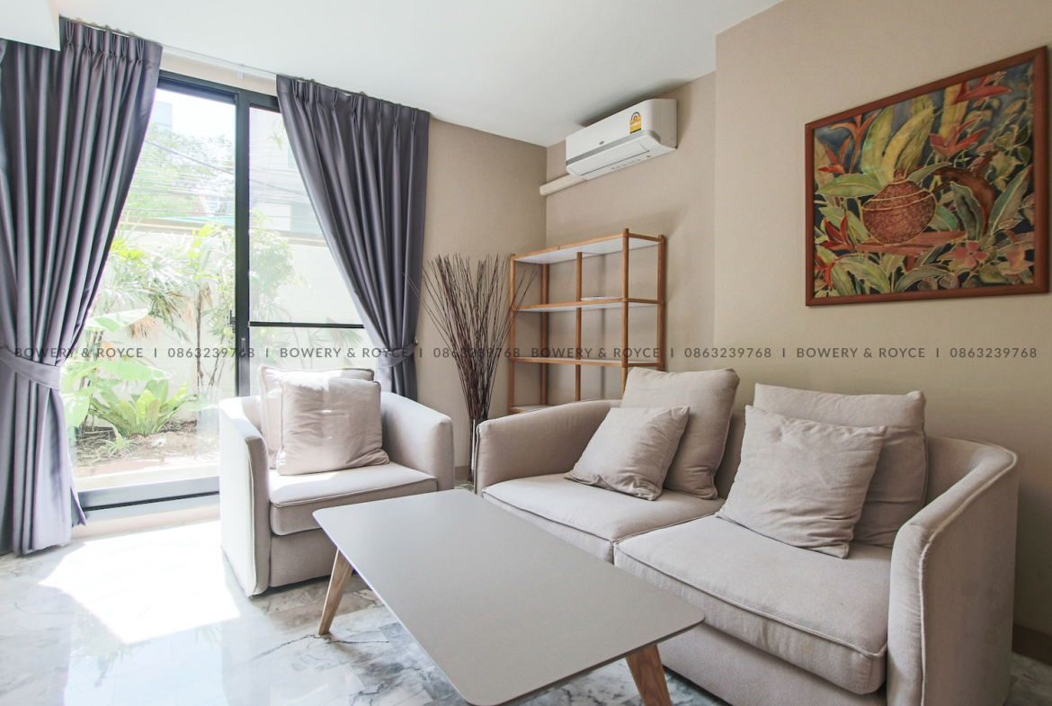 Modern Three Bedroom Duplex with Private Garden for Rent in Phrom Phong