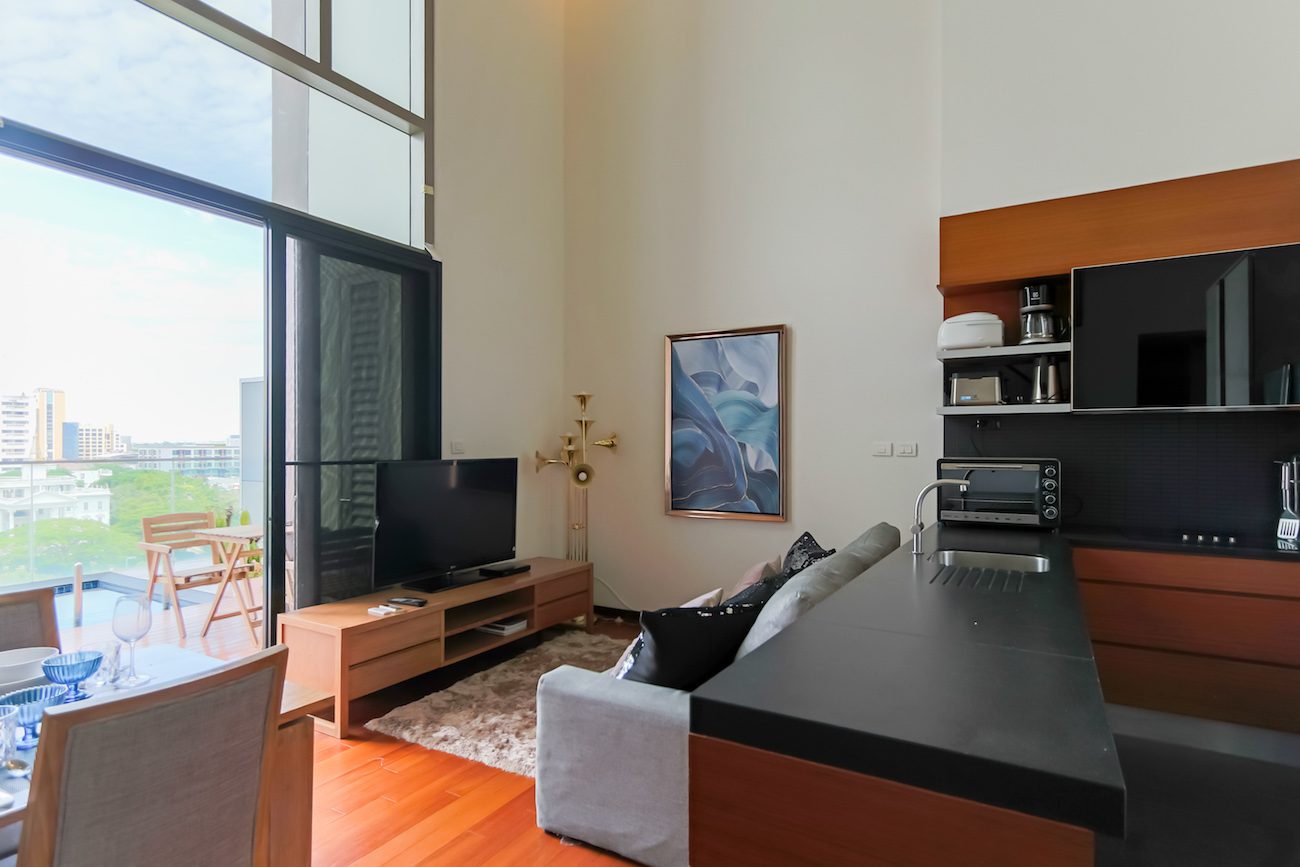 Modern Two Bedroom with Private Pool Condo for Rent in Thong Lor