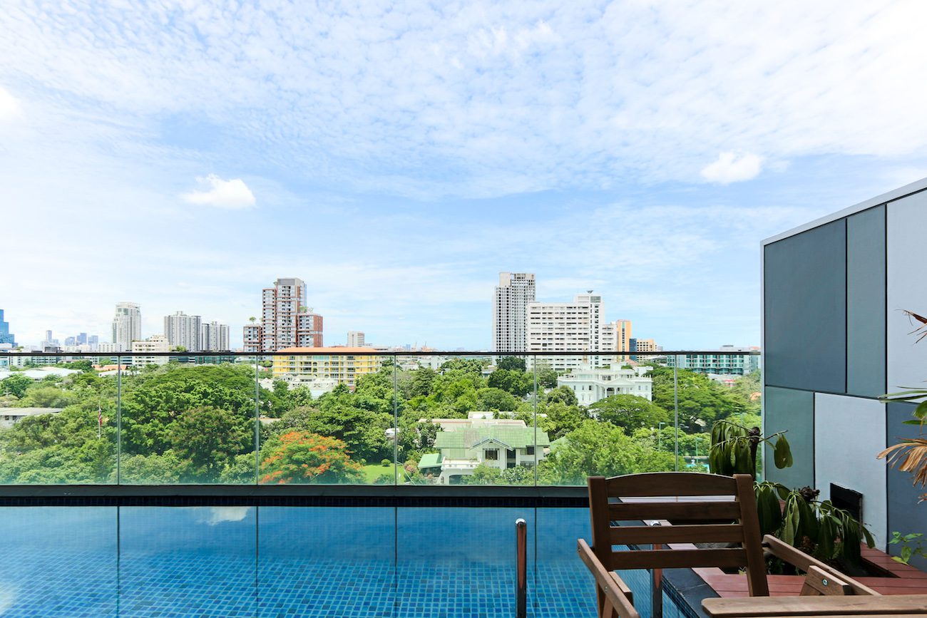 Modern Two Bedroom with Private Pool Condo for Rent in Thong Lor