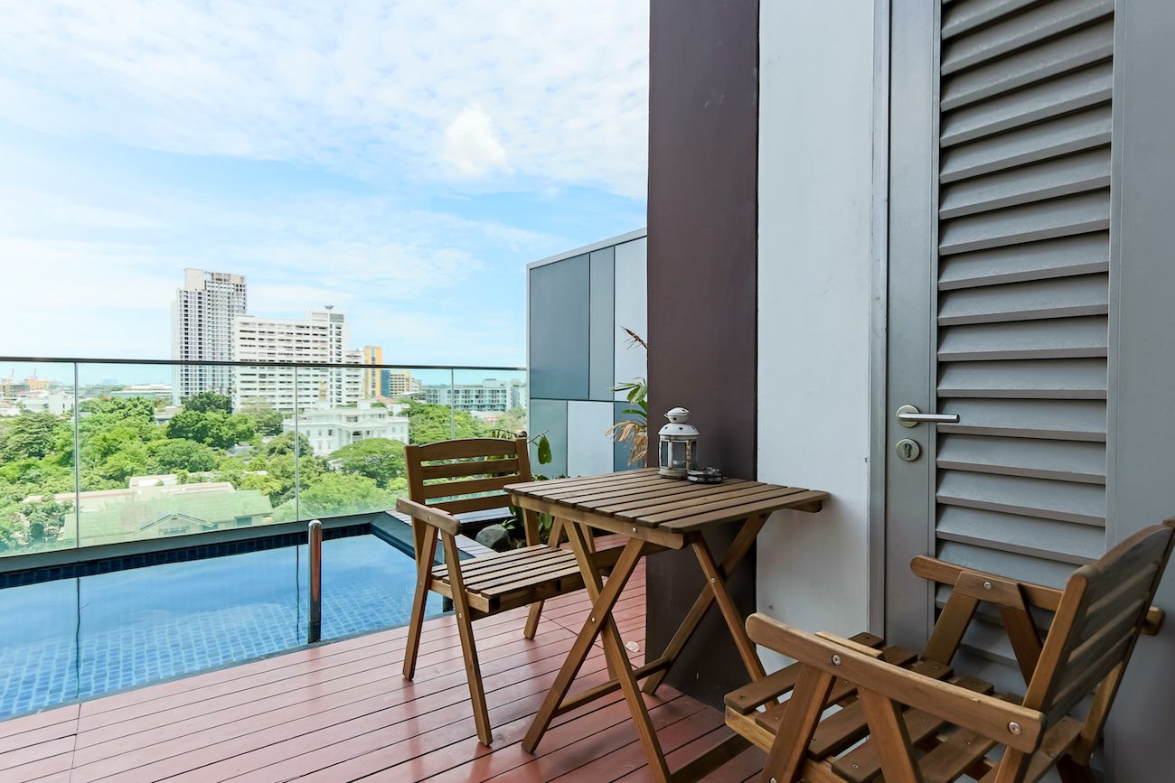 Modern Two Bedroom with Private Pool Condo for Rent in Thong Lor