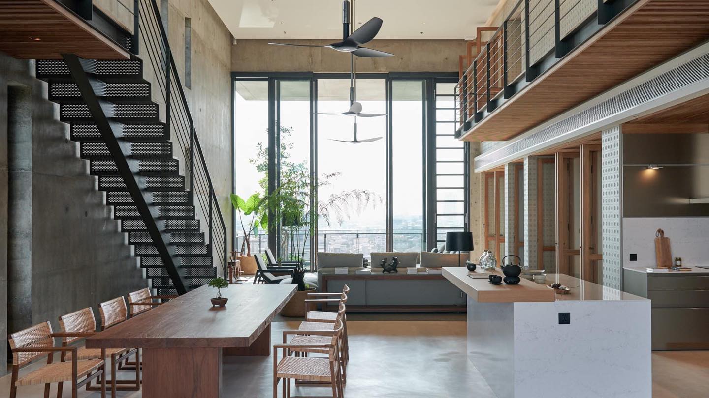 Industrial loft style bare shell condo for sale in Sathorn