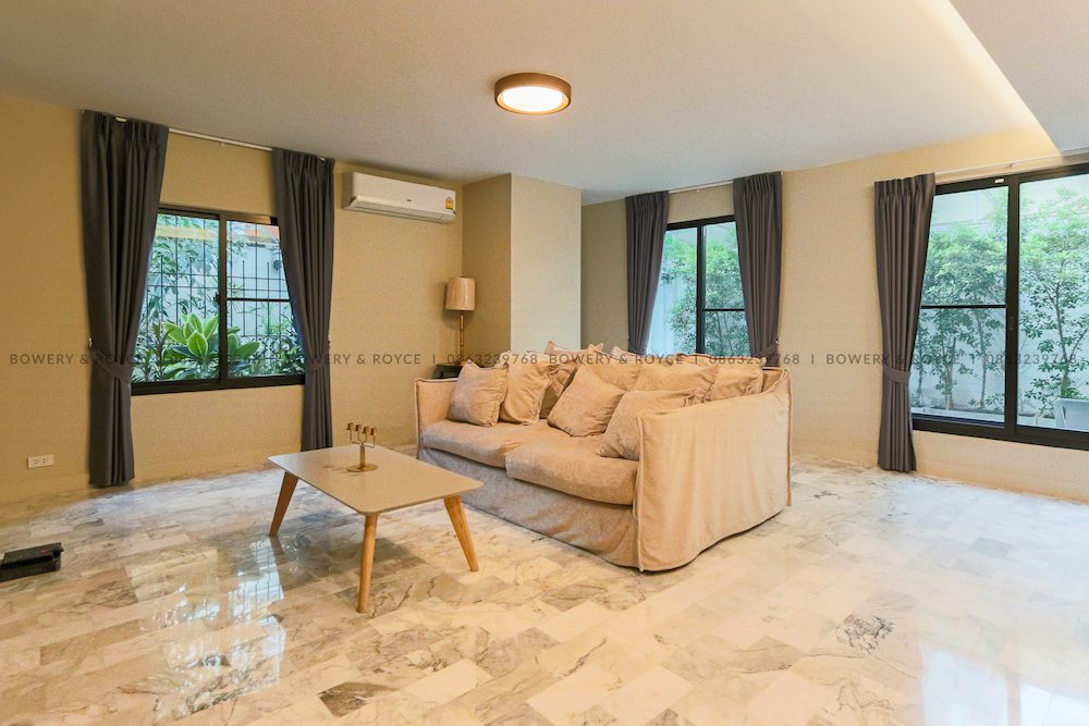 Spacious Three Bedroom Duplex with Private Garden for Rent in Phrom Phong