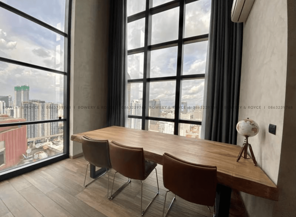 Loft Style Three Bedroom Condo for Rent and for Sale in Asoke.