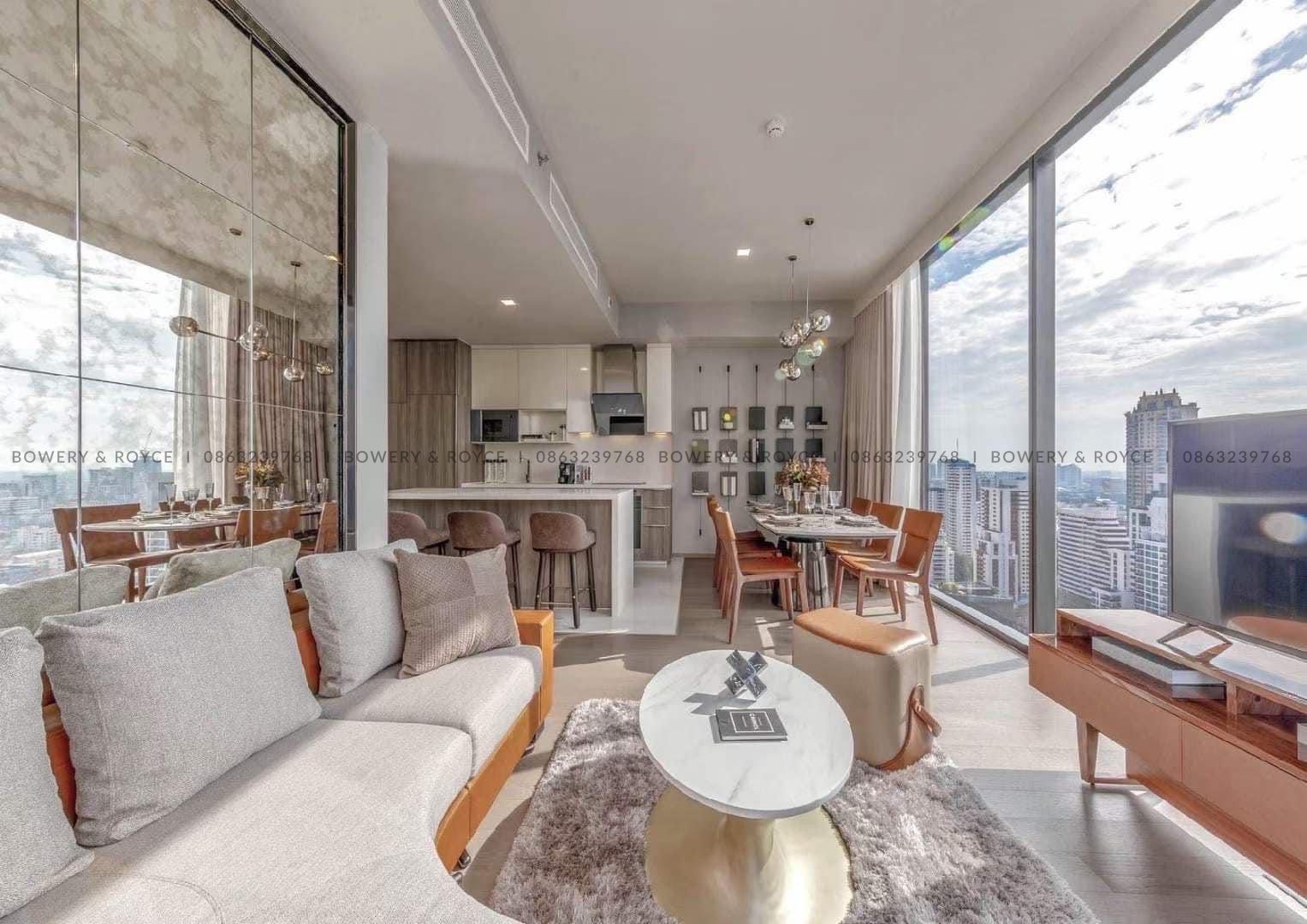 Modern Three Bedroom Condo for Rent in Asoke – room with the view Modern Three Bedroom Condo for Rent in Asoke
