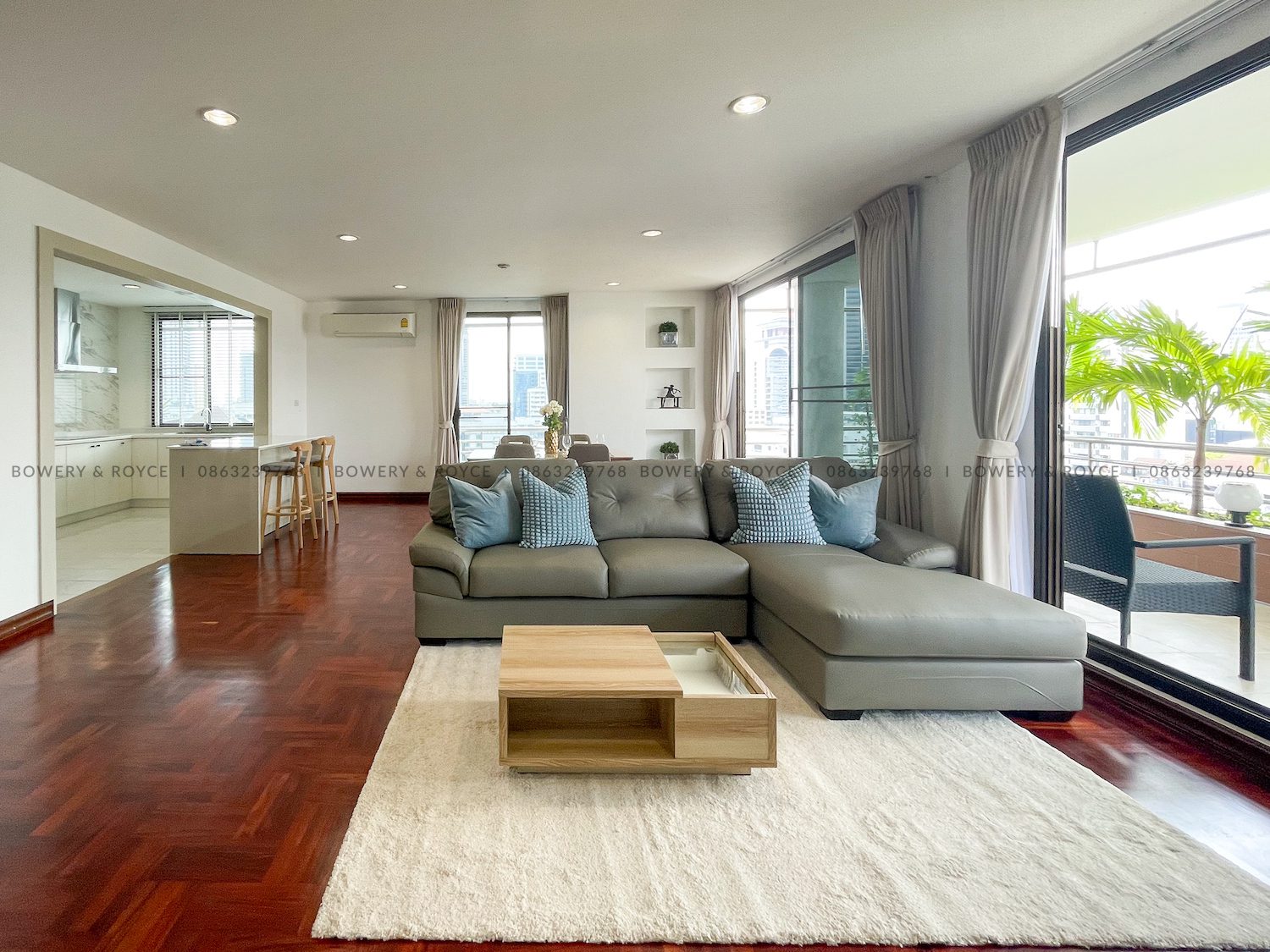 Large Terrace Two Bedroom Apartment for Rent in Thong Lor