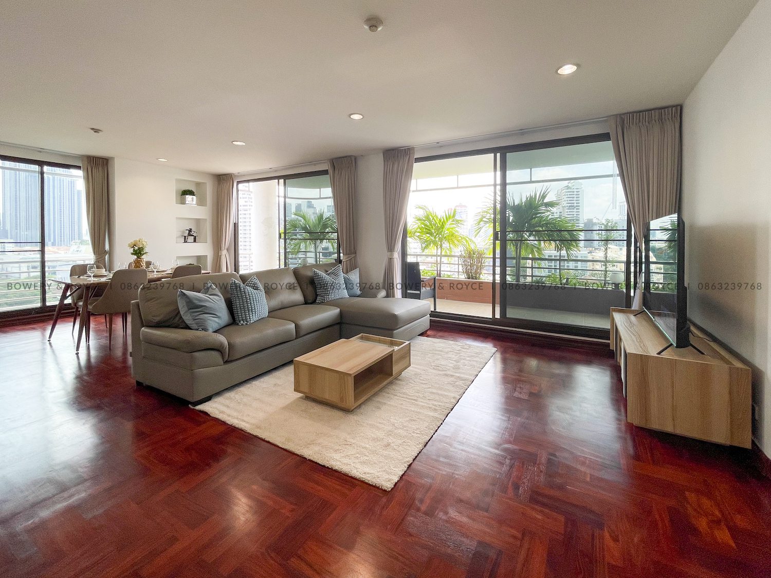 Large Terrace Two Bedroom Apartment for Rent in Thong Lor