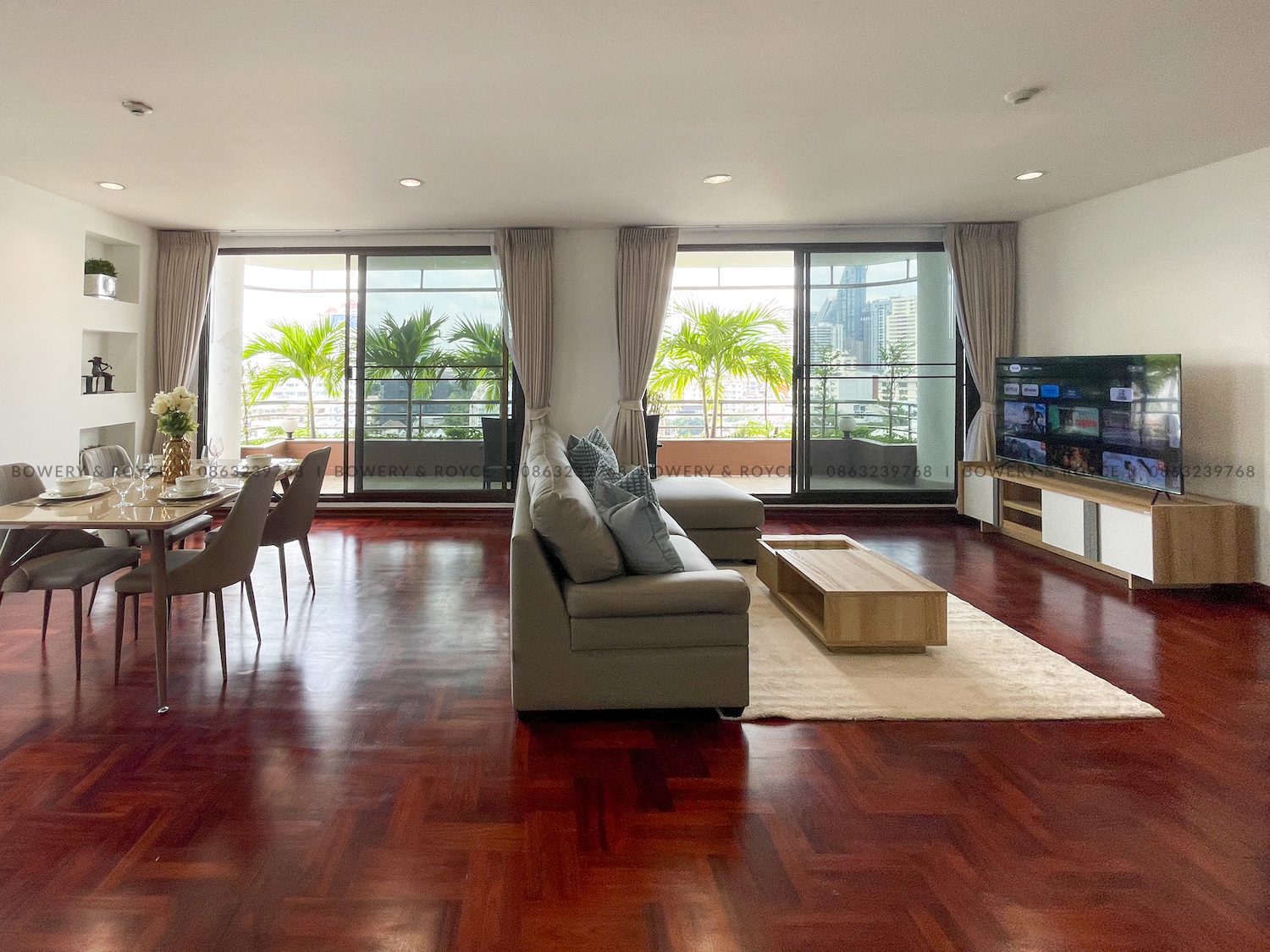 Large Terrace Two Bedroom Apartment for Rent in Thong Lor