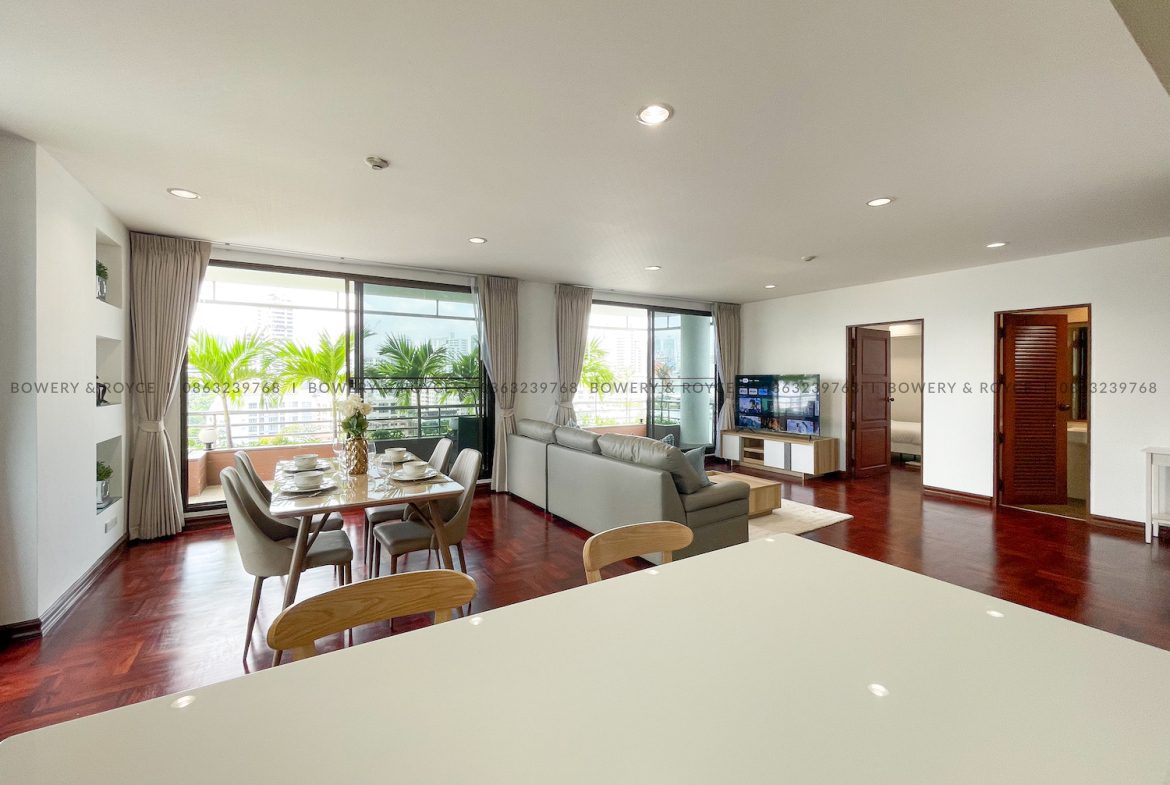 Large Terrace Two Bedroom Apartment for Rent in Thong Lor
