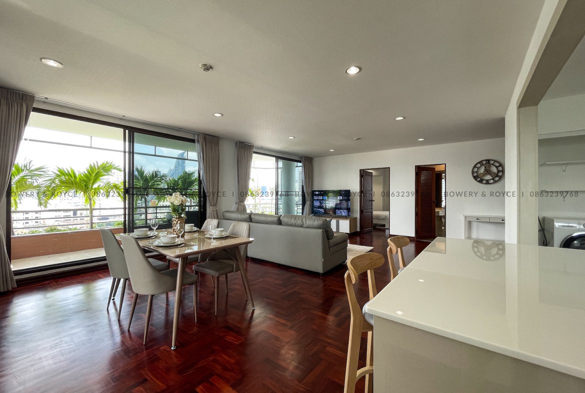Large Terrace Two Bedroom Apartment for Rent in Thong Lor