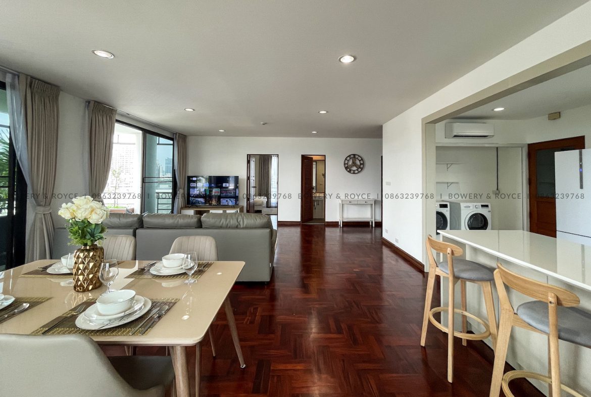 Large Terrace Two Bedroom Apartment for Rent in Thong Lor