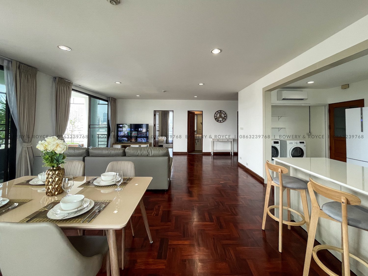 Large Terrace Two Bedroom Apartment for Rent in Thong Lor