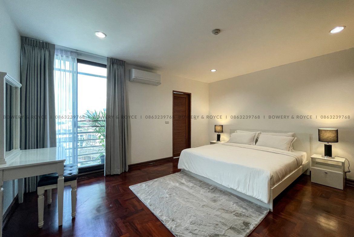 Large Terrace Two Bedroom Apartment for Rent in Thong Lor