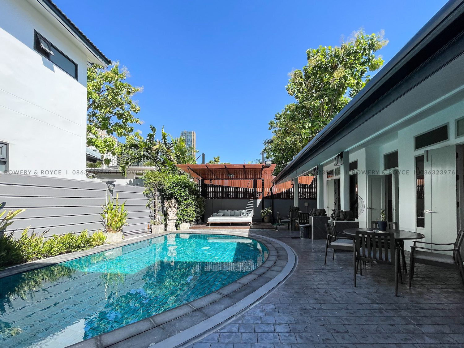 Modern Five Bedroom House with Private Pool for Rent in Thong Lor