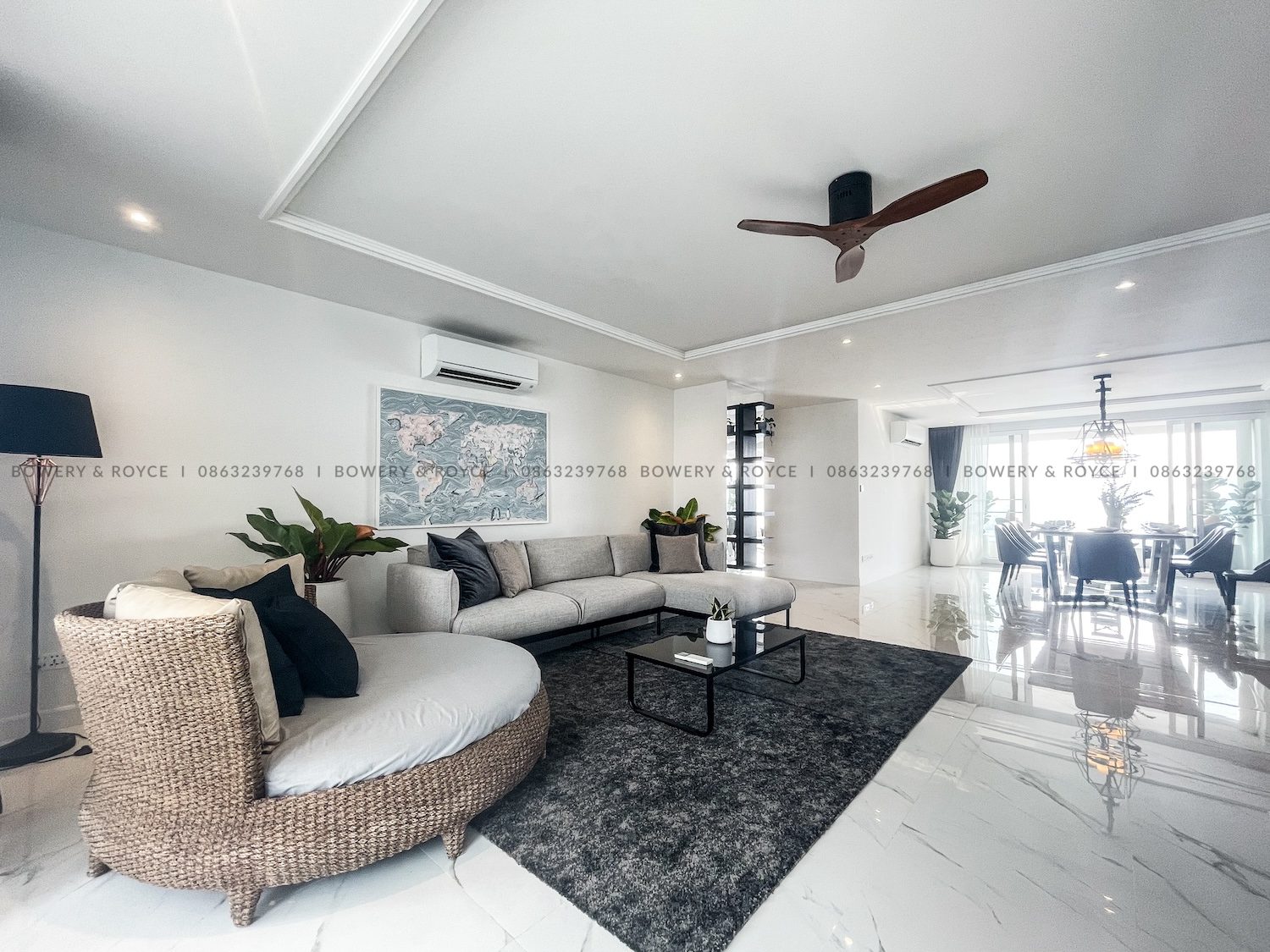 Spacious Modern Design Three Bedroom Condo for Rent in Phrom Phong