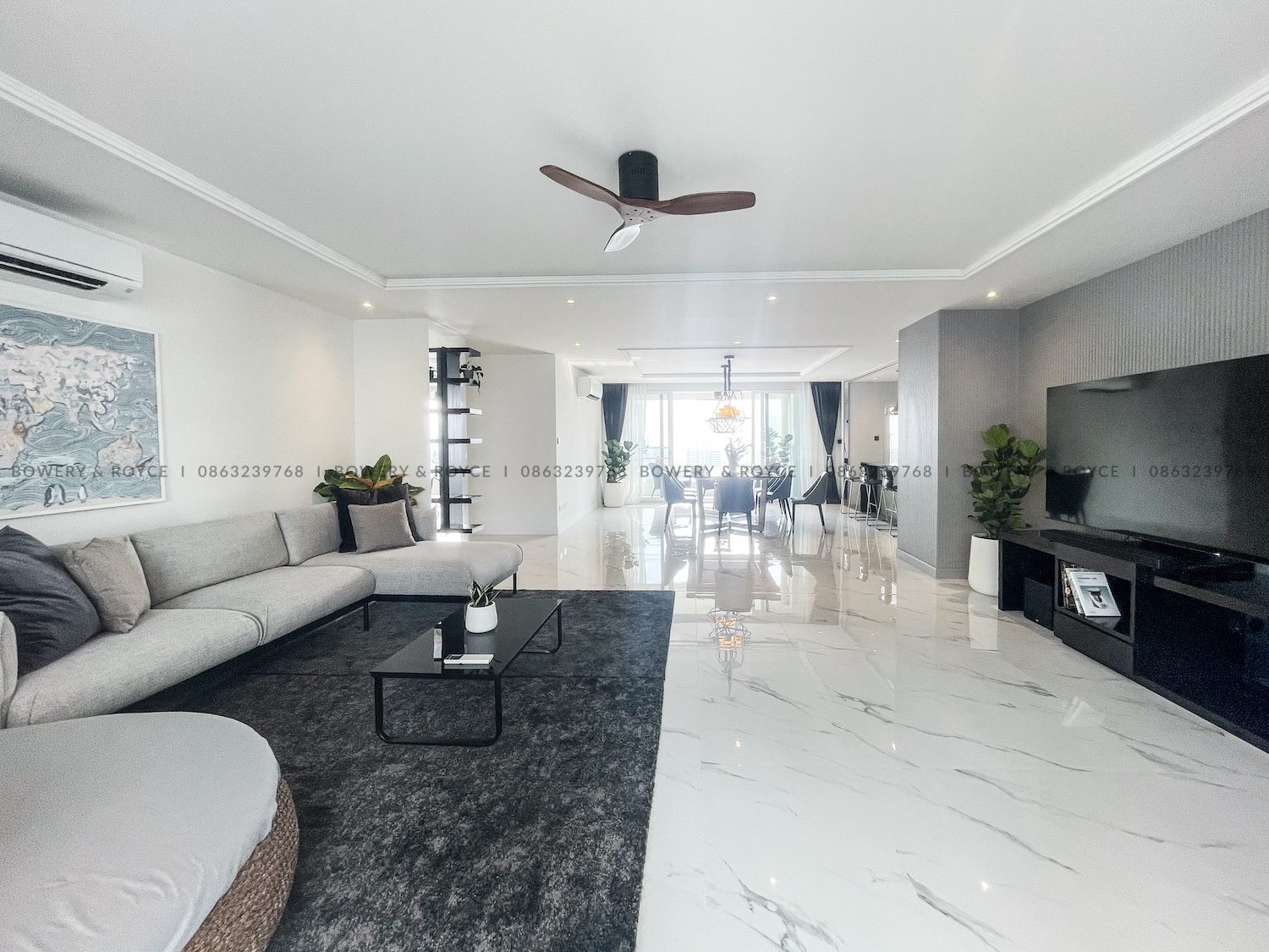 Spacious Modern Design Three Bedroom Condo for Rent in Phrom Phong