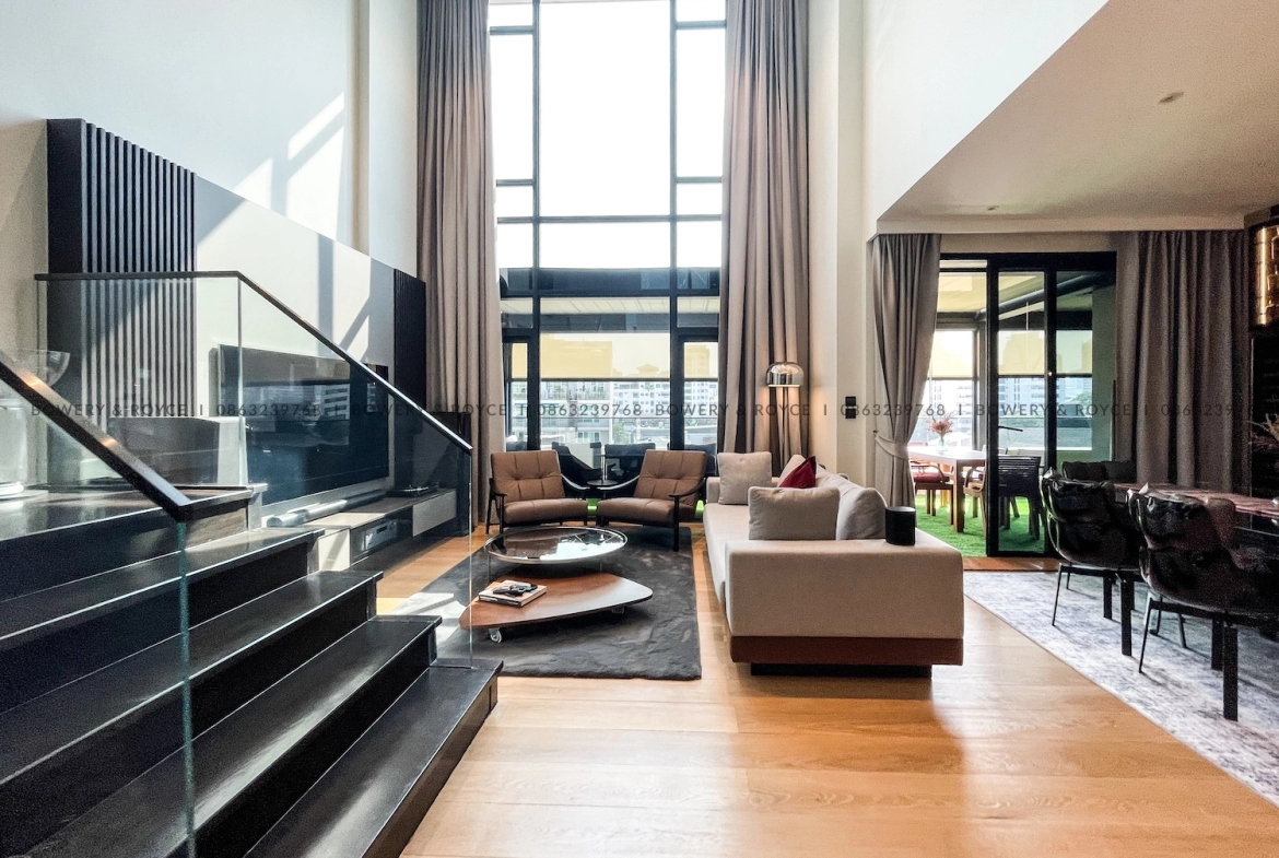 Exquisite Two Bedroom Plus Office Duplex Penthouse for Rent in Thong Lor