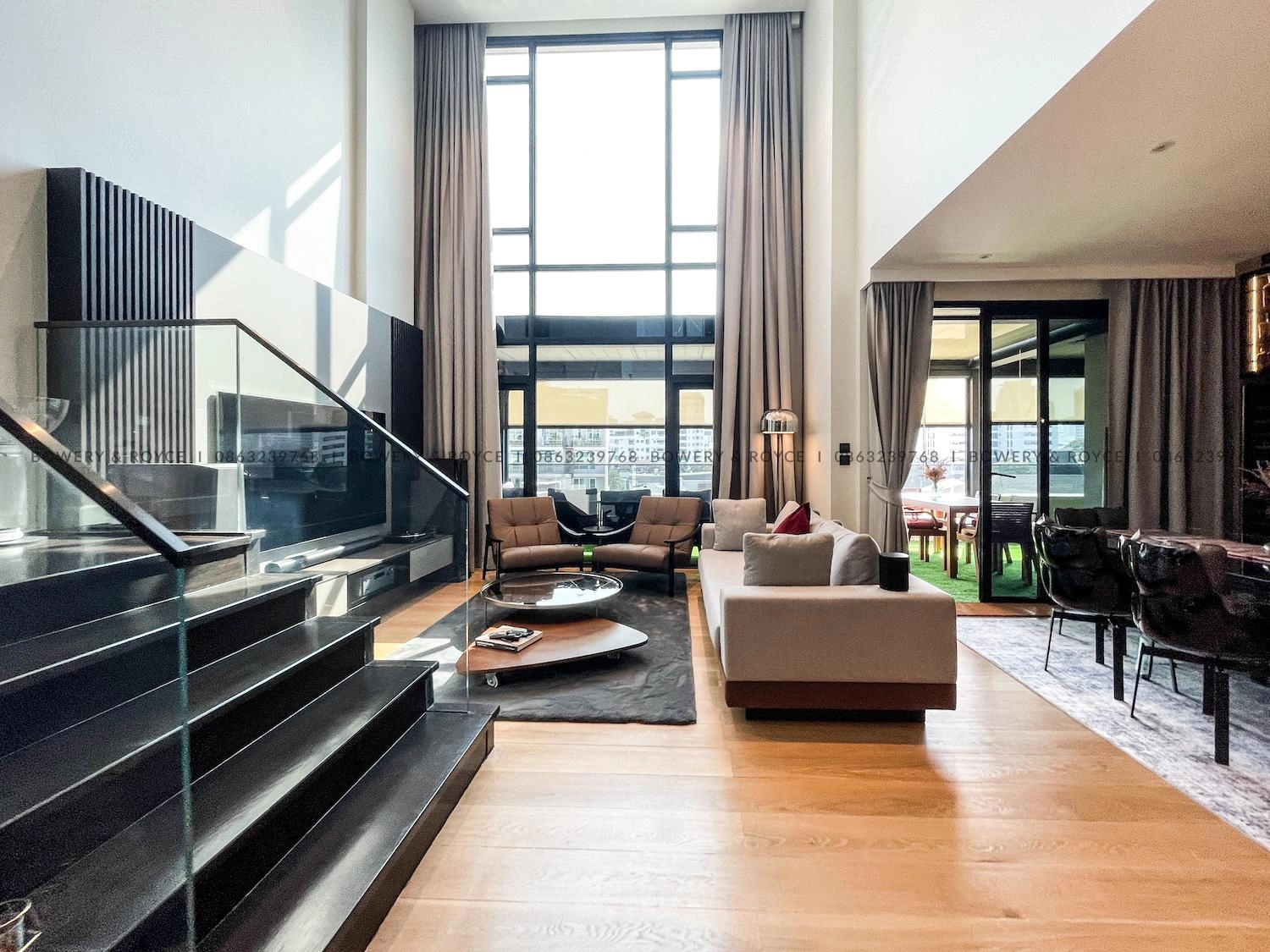 Exquisite Two Bedroom Plus Office Duplex Penthouse for Rent in Thong Lor