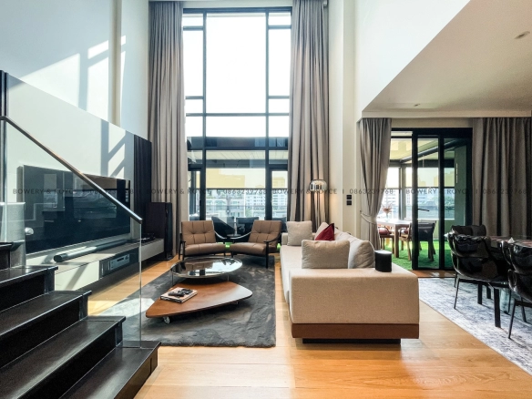Exquisite Two Bedroom Plus Office Duplex Penthouse for Rent in Thong Lor