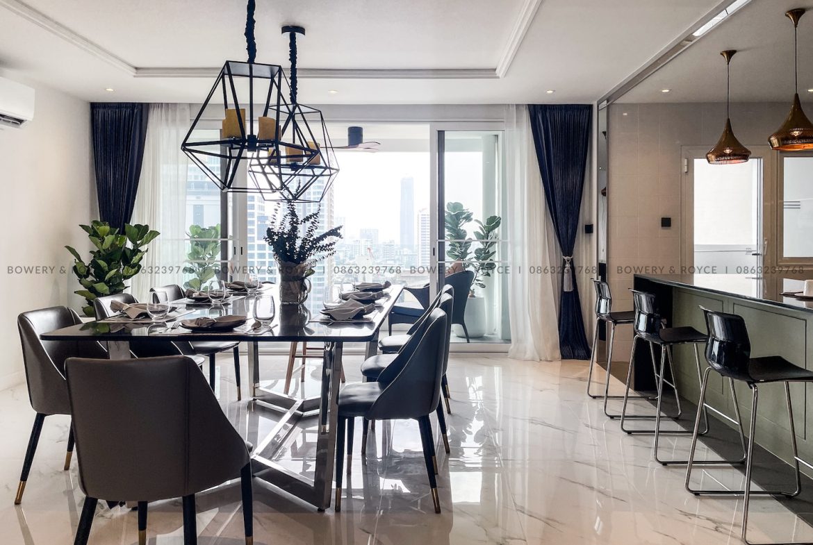 Spacious Modern Design Three Bedroom Condo for Rent in Phrom Phong