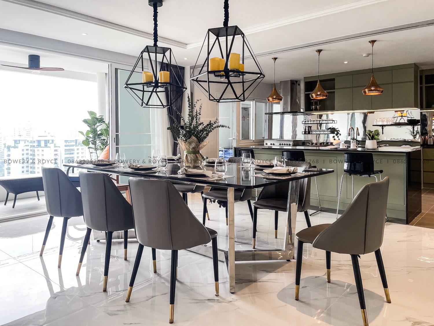 Spacious Modern Design Three Bedroom Condo for Rent in Phrom Phong