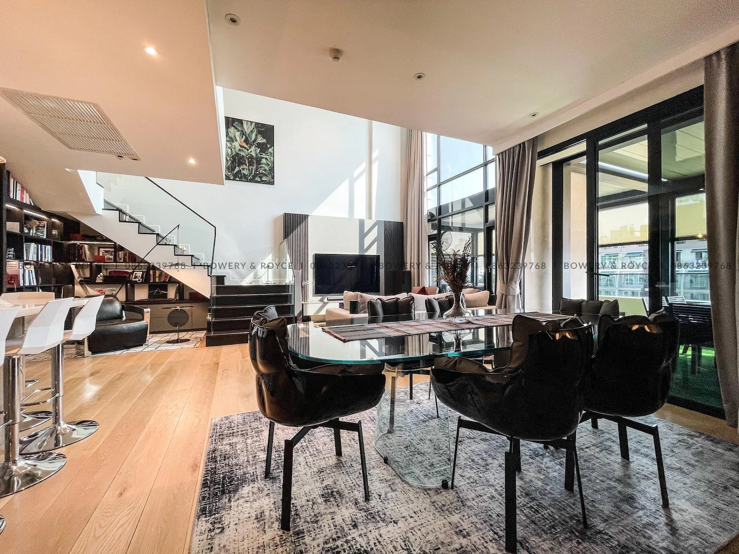 Exquisite Two Bedroom Plus Office Duplex Penthouse for Rent in Thong Lor