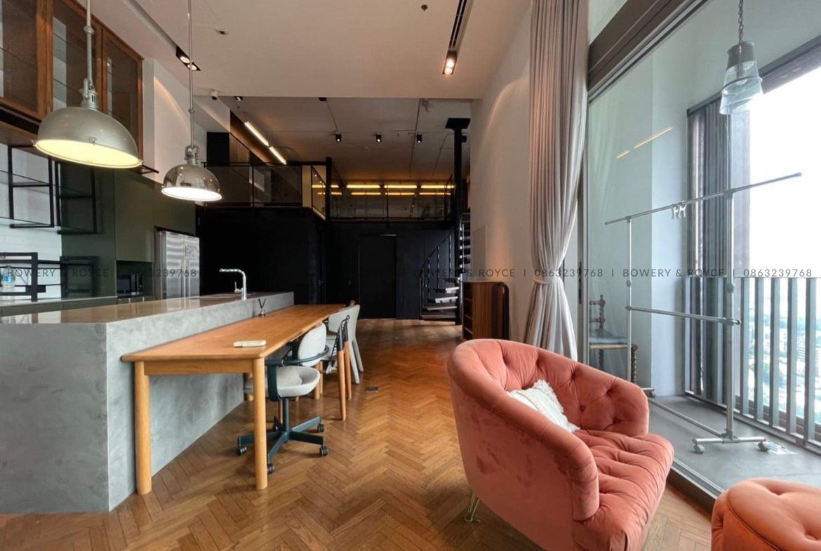 Lofty Style Three Bedroom Condo for Rent in Thong Lor