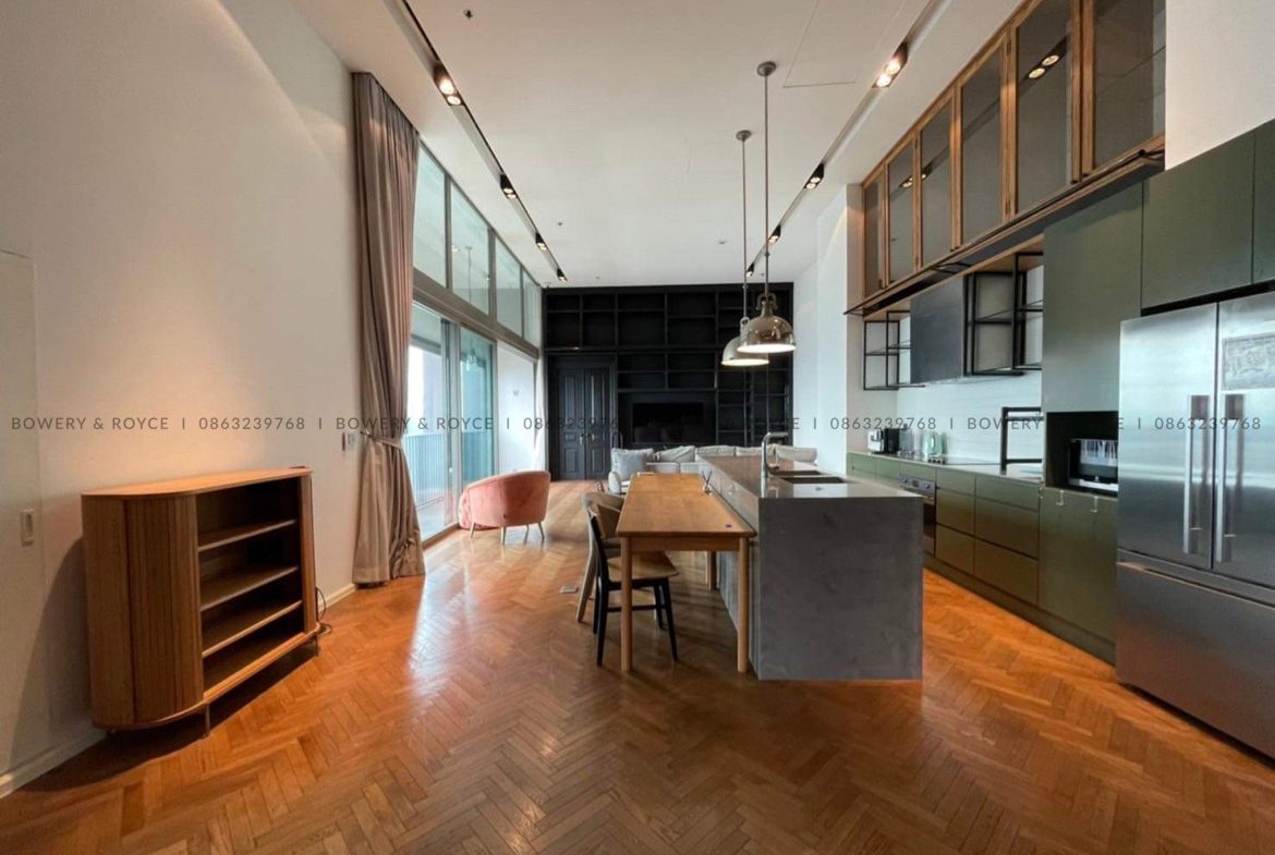 Lofty Style Three Bedroom Condo for Rent in Thong Lor