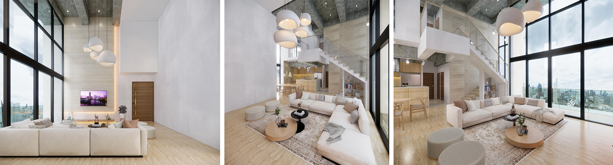 Bare Shell Duplex Penthouse for Sale in Thong Lor – 191 Sq.m. | Customizable Design
