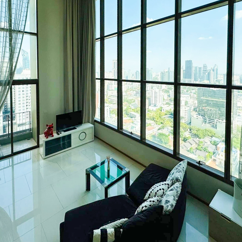 Modern 2 Bedroom Duplex Condo for Rent in Phrom Phong – High Floor, 126 SQM