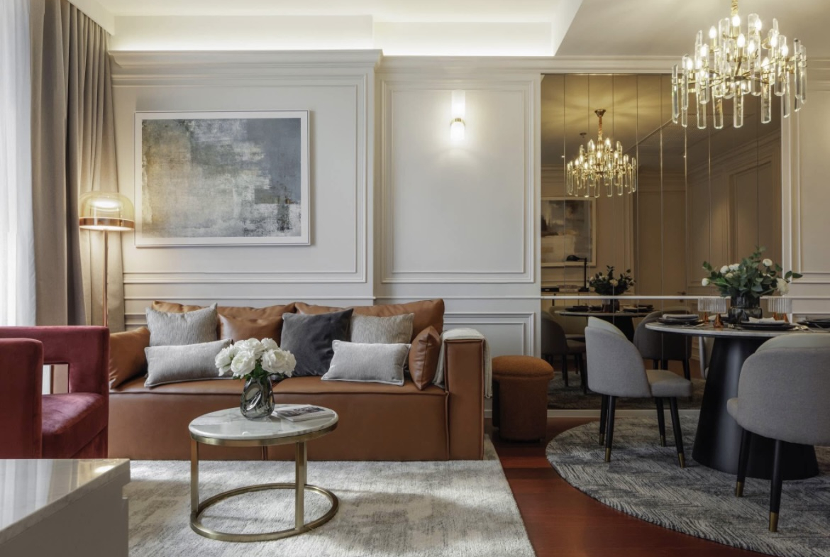 Ultra-luxury 2-bedroom condo for sale and rent at Khun by Yoo Thonglor 12. Fully furnished, newly decorated, 82 sqm with premium amenities, smart home features, and stunning east-facing city views.