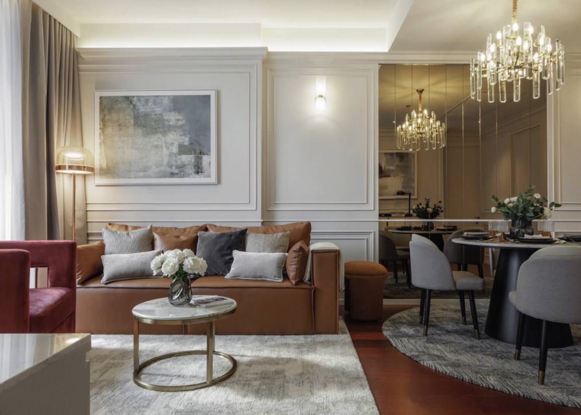 Ultra-luxury 2-bedroom condo for sale and rent at Khun by Yoo Thonglor 12. Fully furnished, newly decorated, 82 sqm with premium amenities, smart home features, and stunning east-facing city views.