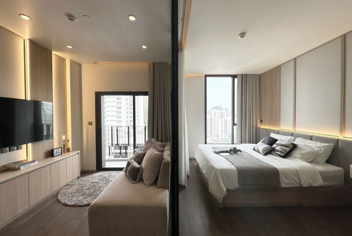 Newly renovated 1-bedroom condo for rent at MUNIQ Sukhumvit 23. Only 200m from MRT Sukhumvit & BTS Asoke. Fully furnished, unblocked view, pet friendly (cats allowed). Ready to move in now.