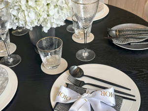 Luxury 2-bedroom duplex condo for sale at Park Origin Phrom Phong, 88 sqm on the 45th floor, fully furnished with exclusive Christian Dior decor. Stunning panoramic city views. Walk to BTS Phrom Phong and EmQuartier. Only 19.99 MB.