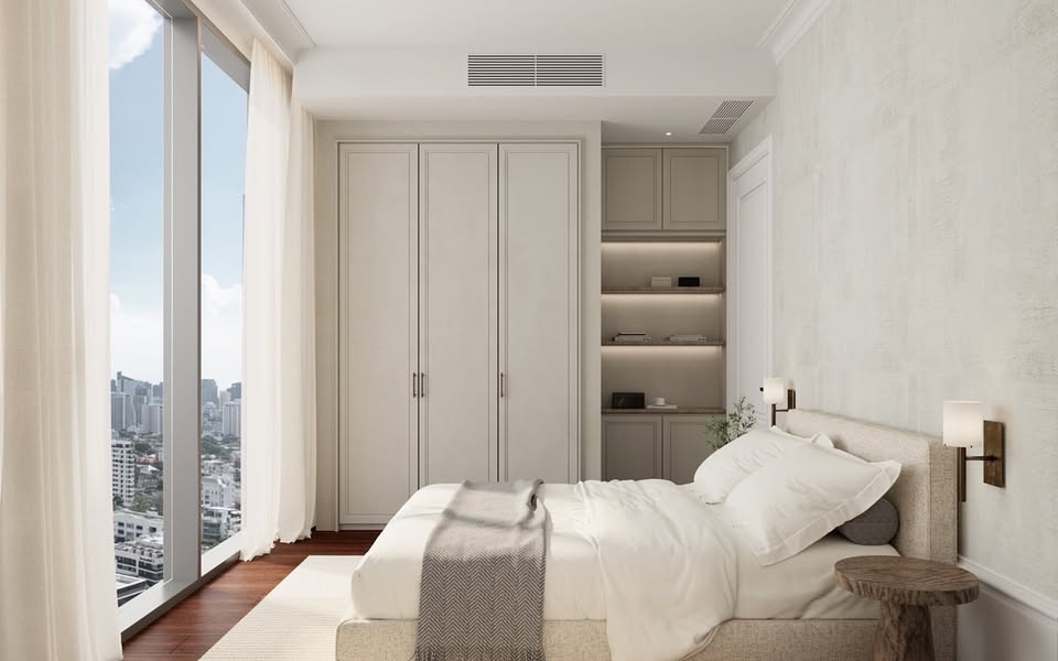 Luxury 3-bedroom corner condo for sale or rent at Khun by Yoo Thonglor 12. High floor, 149.5 sqm, marble kitchen, city views. Sale: 75MB, Rent: 275,000 THB/month. World-class facilities.