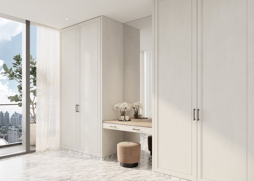 Luxury 3-bedroom corner condo for sale or rent at Khun by Yoo Thonglor 12. High floor, 149.5 sqm, marble kitchen, city views. Sale: 75MB, Rent: 275,000 THB/month. World-class facilities.