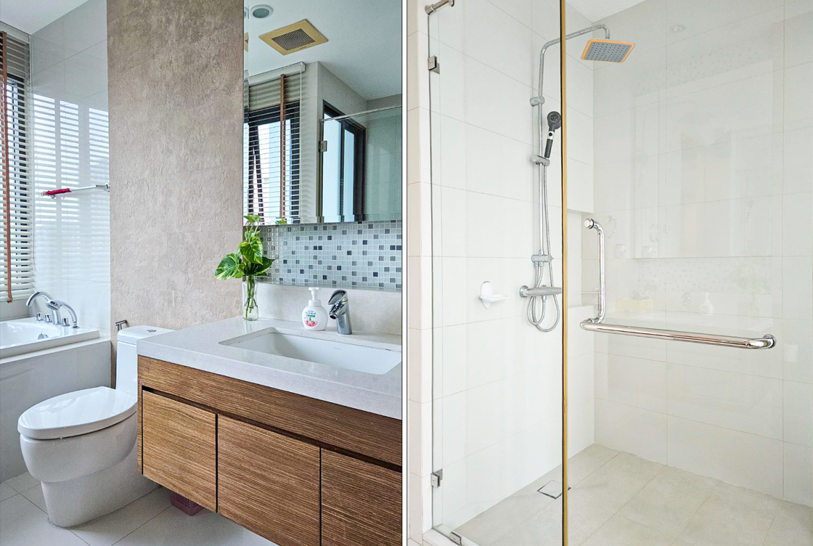 Spacious and newly renovated 1-bedroom corner condo for rent at Bright Sukhumvit 24, 70 sqm, fully furnished, with EV charger and luxury facilities.