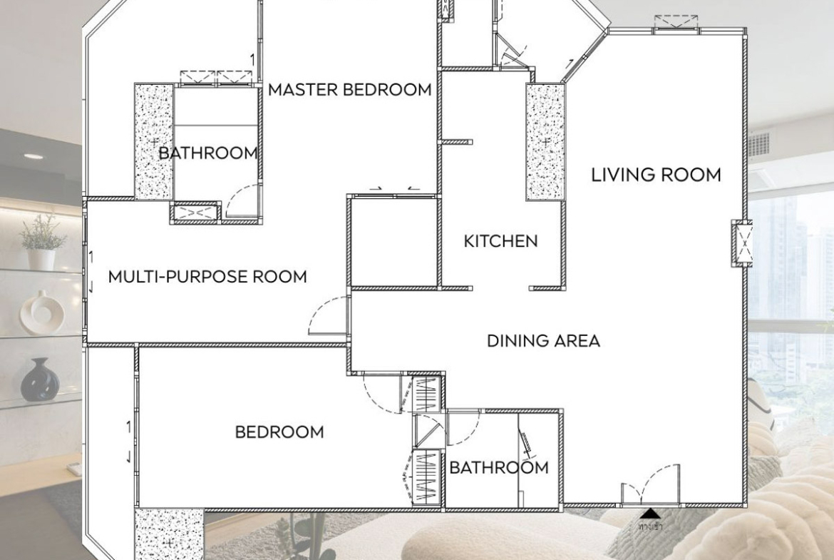 Waterford 144 SQM near BTS Phrom Phong for Sale